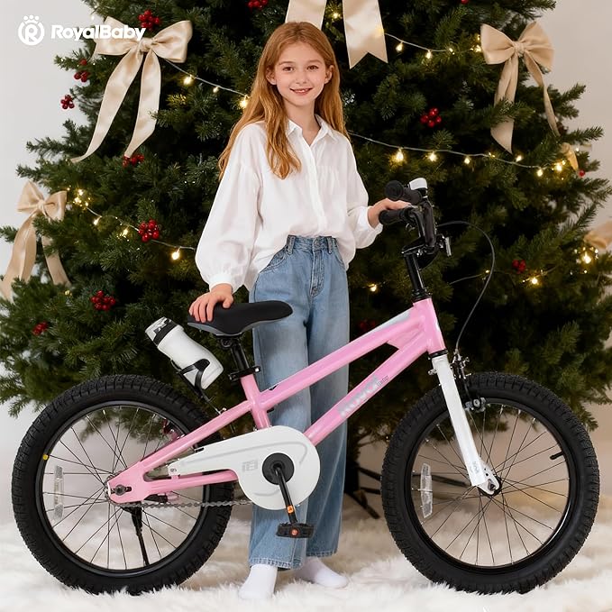 RoyalBaby Kids Bike Freestyle Classic & EZ Balance Pedal Switchable Bicycle, 12 14 16 18 Inch, 3-10 Years Toddler to Big Kids