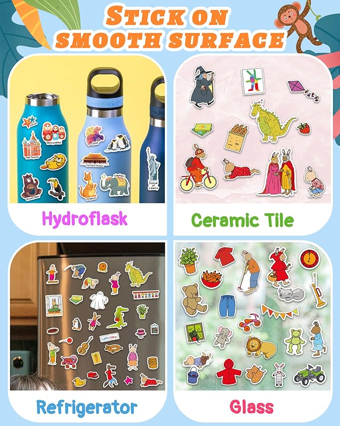Benresive Reusable Sticker Books for Toddlers, 3 Sets Travel Stickers for Kids, Toddler Sticker Book, Crafts Activities for Toddlers, 3 and Up Birthday Gifts Travel Toys