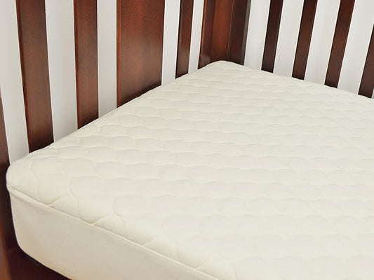 American Baby Company Waterproof Crib and Toddler Mattress Protector, Quilted Fitted Protector Pad Cover Made with Organic Cotton Top Layer, 52“ x 28" (Pack of 2)