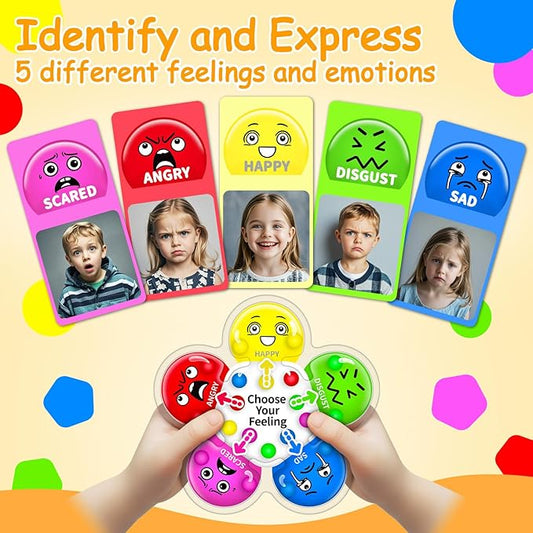 Color Sorting Sensory Toys for Kids with Autism, Autistic 5-7, Gifts for Kids, Feelings Wheel Social Emotional Learning Activities, Fine Motor Skills Calming Fidget Toys, Ages 3+