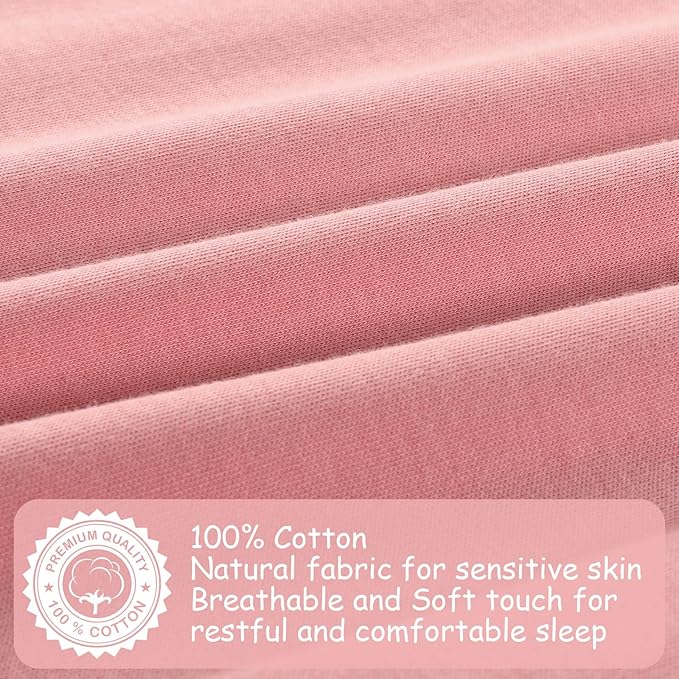 Looxii Baby Sleep Sack 0.5 TOG, 100% Cotton 3 Pack Wearable Blanket Baby Sleep Bag for Newborn Infant, 2-Way Zipper Lightweight Toddler Sleeping Sack 18-24 Months