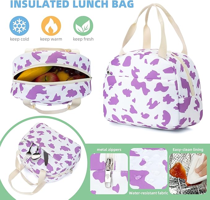 Hidds Backpack for Girls 3 PCS College School Backpacks Kids Bookbag Set with Lunch Box School Bag Daypack Teens Women