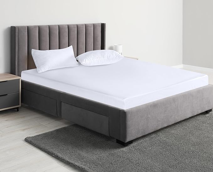 Utopia Bedding Waterproof Mattress Protector Queen Size, Premium 200 GSM Terry Mattress Cover, Soft & Breathable Bed Cover, Fitted Sheet Style with Stretchable Deep Pockets 17" (White)