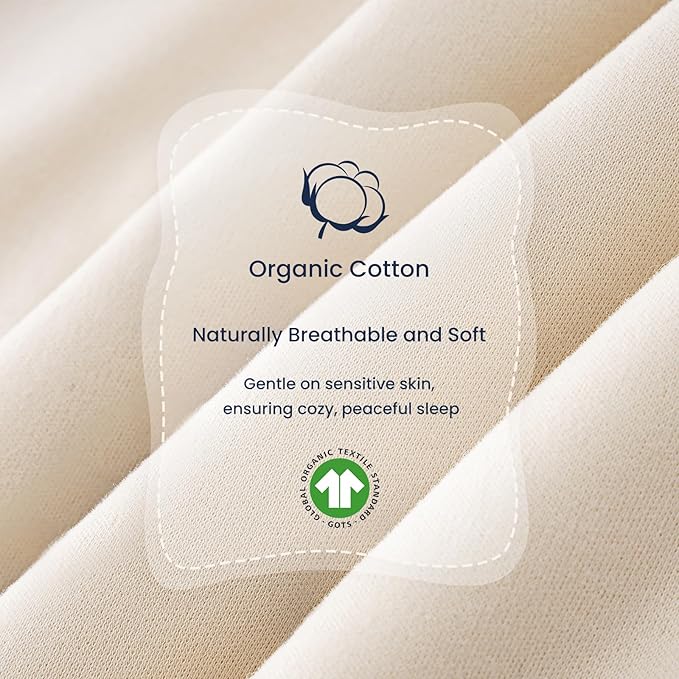 kaiya baby Unisex Toddler Sleep Sack with Feet 1.0 Tog Split Legs Sleep Sack 3T-4T, Sleep Bag Walker, Gifts for Boys & Girls, Cream