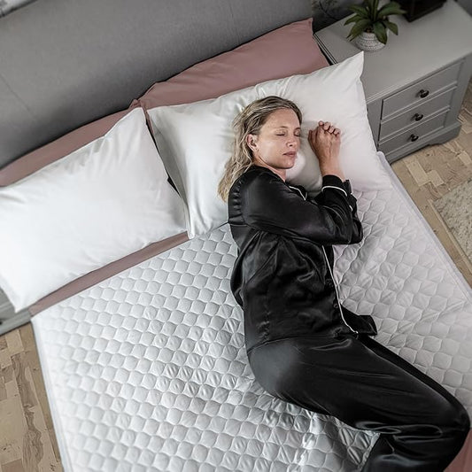 Hygge Sheets®️ Organic Washable Incontinence Bed Pads - 2 Pack - 100% Waterproof Reusable Mattress Protector Underpads - Rayon derived from Bamboo - Full Size Bed