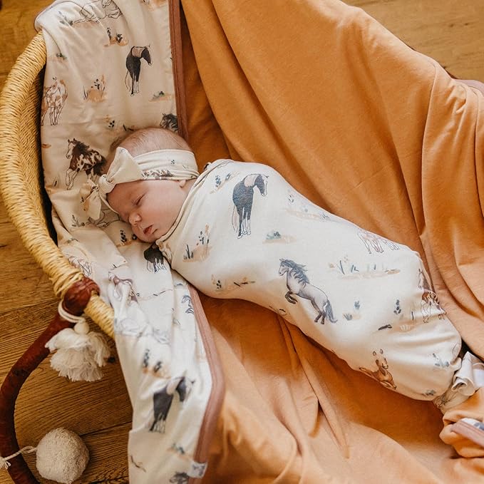 Copper Pearl Large Premium Knit Baby Swaddle Receiving Blanket Montana