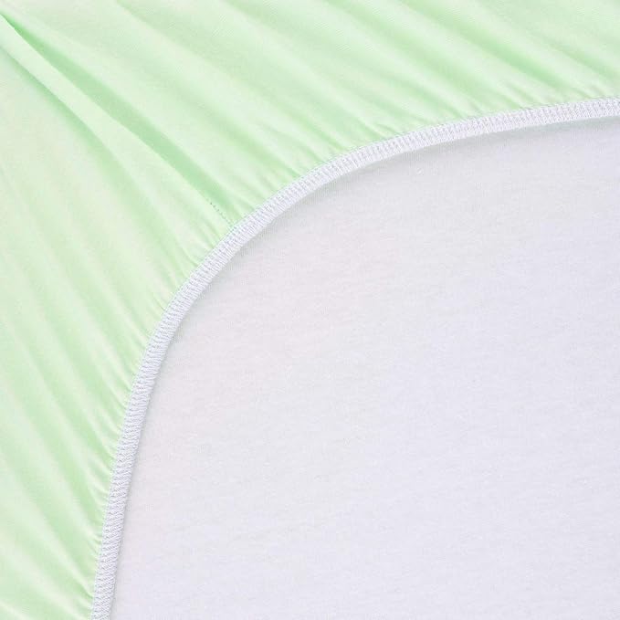 SheetWorld Fitted Baby Bassinet Sheet fits Milliard Side Sleeper Bedside Bassinet 19 x 35, 100% Cotton Jersey, Hypoallergenic, Butter Soft, Soft Mint, Made in USA