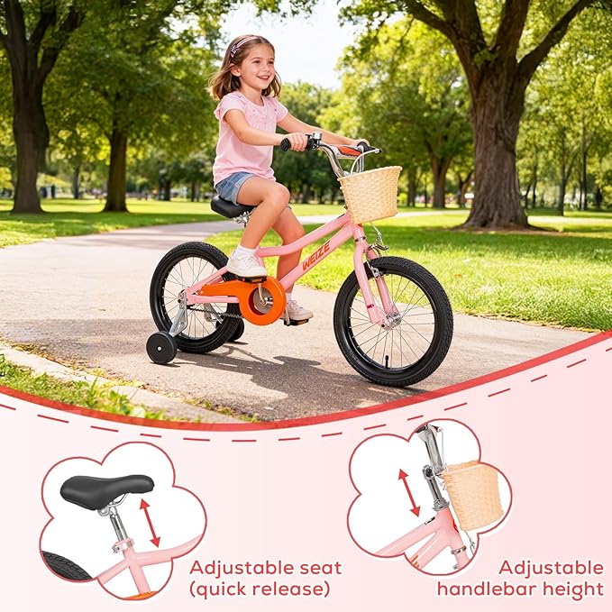 WEIZE Kids Bike, 16 20 Inch Children Bicycle for Boys & Girls Ages 4-12 Years Old, Rider Height 41-62 Inch, Adjustable Seat & Handlebars, Coaster Brake, Multiple Color Options