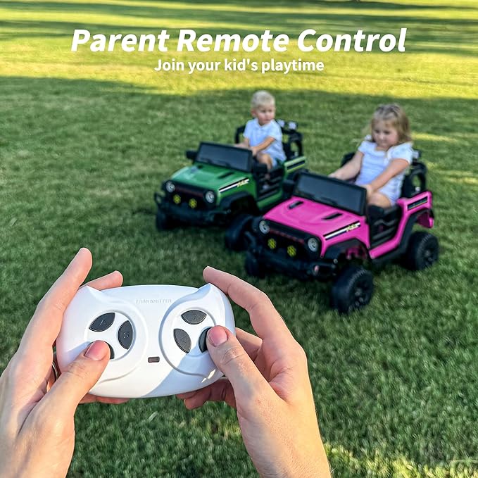 24V Kids Ride on Car, Kids Electric Vehicles Car Ride on Toy Truck for Toddlers 3-5 w/Remote Control, 400W Motor - Pink