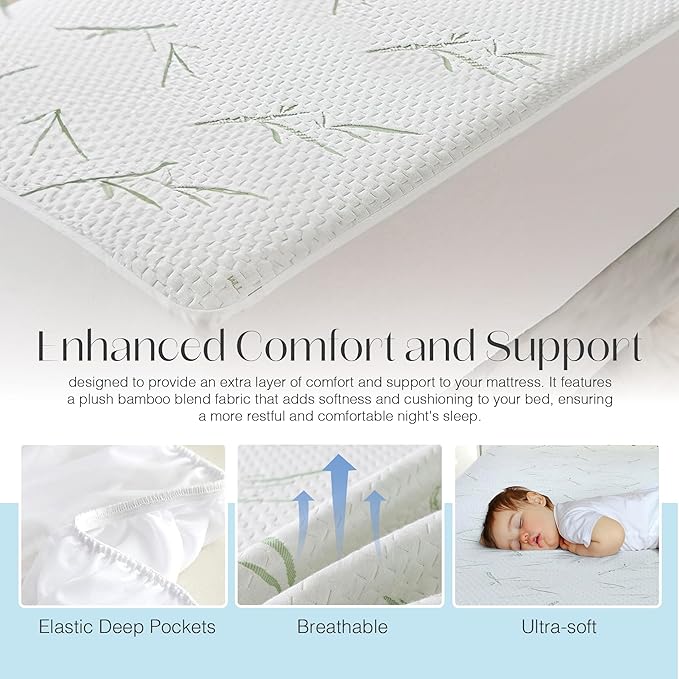 Waterproof Mattress Protector Pad - King Size 78" x 80" Inch, Viscose Derived from Bamboo, Ultra Soft, Breathable, Washable Bed Mattress Cover for Comfort & Protection
