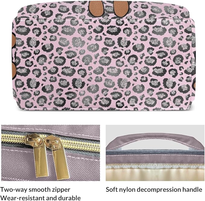Personalized Leopard Afro Girl Custom with Name Diaper Bag Backpack For Baby Boy Girl Dad Mom Unisex for Adult Daypack Holiday Gift