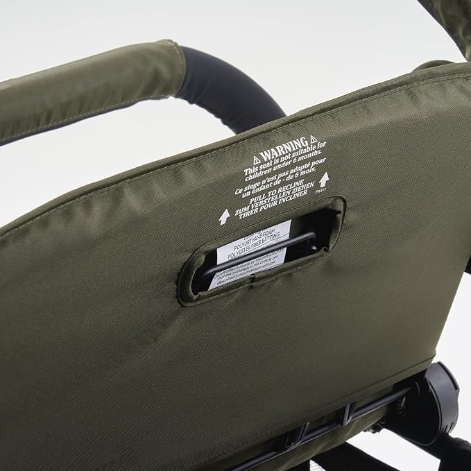 Familidoo H4E Quad Lidoo Lite 4-Seater Stroller Wagon for Kids, Lightweight & Foldable with Reclining Seats, 5-Point Harness, Double Canopy & Rain Cover (Olive)