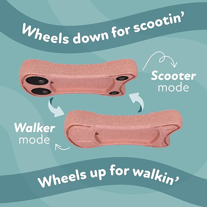Nuby Boogie Buggy 3-in-1 Scooter for Kids – Walker, Scooter & Caster Board, Lightweight EPP Foam, Waterproof, Indoor & Outdoor Ride-On Toy, Balance & Coordination Development, Pink Boogie Buggy