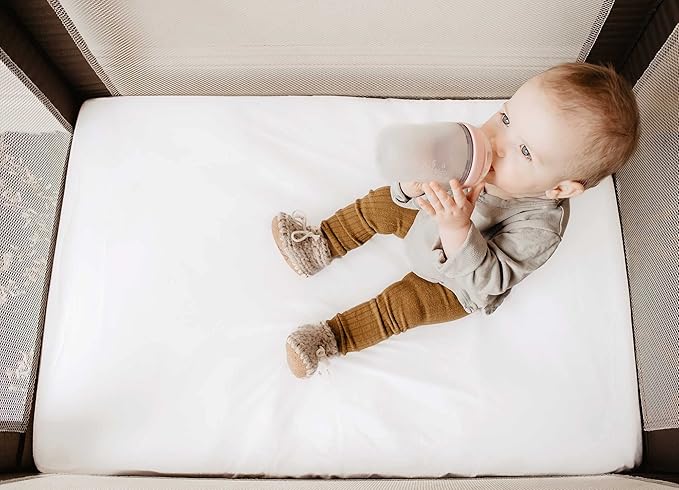 SheetWorld Baby Fitted Moses Basket Sheet 13 x 27 inches, 100% Cotton Jersey Hypoallergenic Sheet, Unisex Boy Girl, Organic White, Made in USA