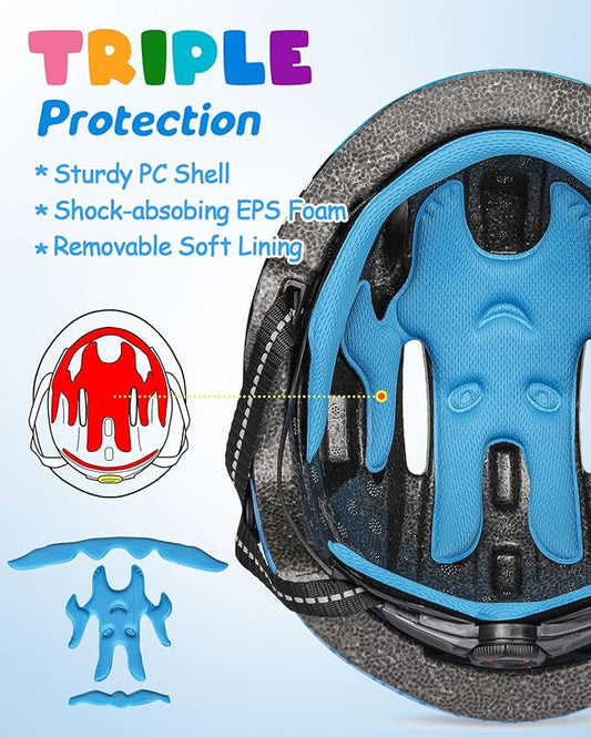 VICTGOAL Toddler Kids Bike Helmet Lightweight 3D Children Bicycle Helmet for Boys and Girls Age 3-8 for Multi-Sport Scooter Cycling Skating