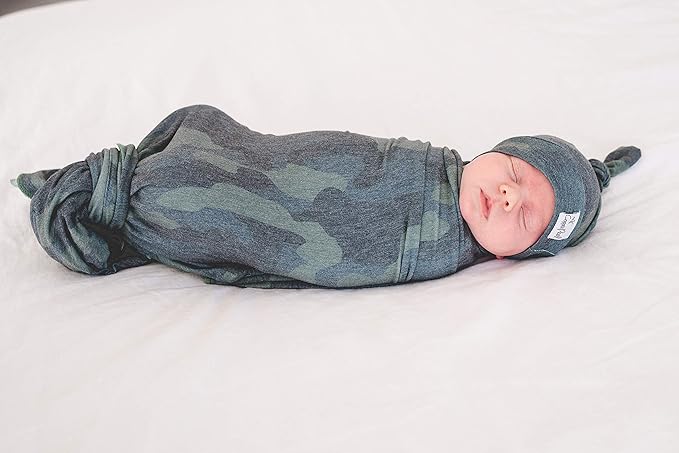 Copper Pearl Baby Swaddle Blanket - Premium Knit Baby Blanket, Large Soft Stretchy Receiving Blankets for Baby Boy and Girl, Swaddles for Newborn, Infant, and Toddler (Hunter)