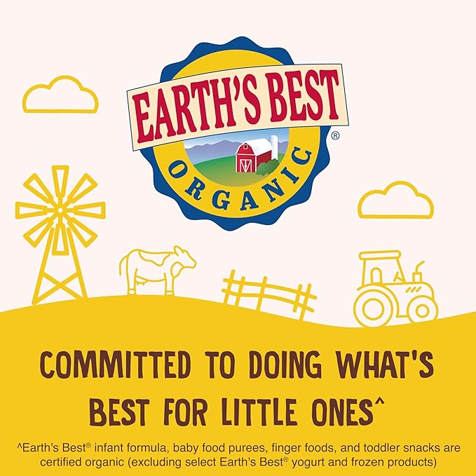 Earth's Best Organic Sensitivity Infant Formula, Babies 0-12 Months, Reduced Lactose, Iron, Omega-3 DHA, Omega-6 ARA, Organic Baby Formula, 21 Ounce Container