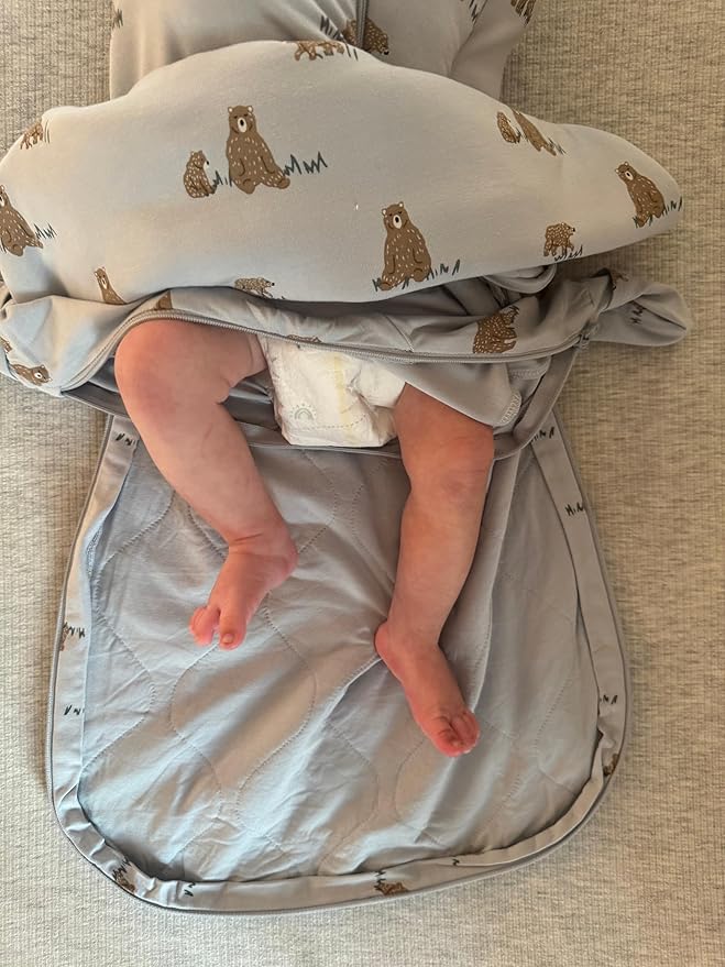 GUNAMUNA Swaddle Sleep Sack for Babies Infants and Toddlers, Easy Diaper Changes, 1.0 TOG, 0-3 Months