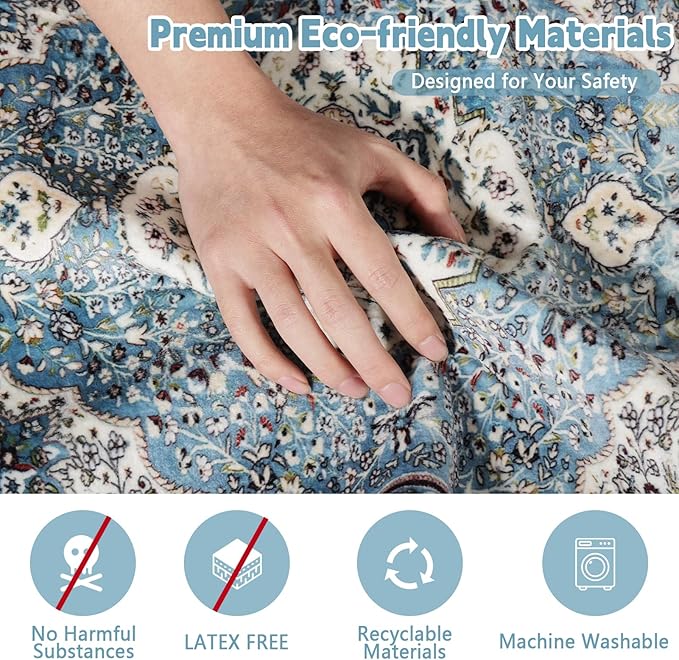FUMMI 4 Pack Reusable Waterproof Incontinence Bed & Chair Pads, 22” x 21” Extra Heavy Absorbency, Soft Flannel Surface, Machine Washable for Dogs, Adults & Babies (Blue, 22“ ×21”)