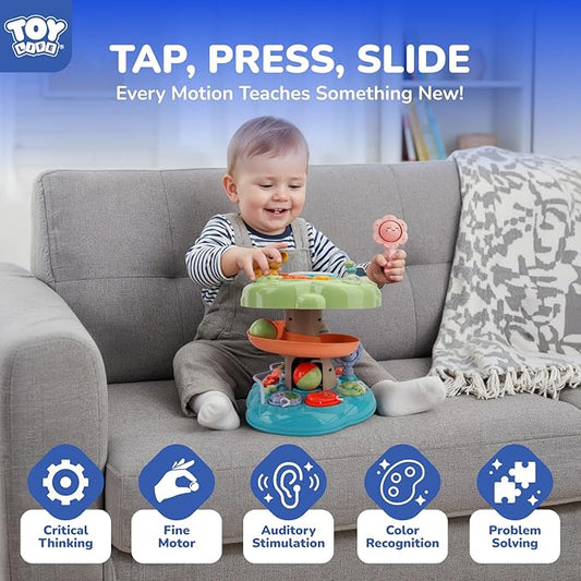 TOY Life Montessori Musical Toy for 1 Year Old Boy Gift, Musical Busy Treehouse Toddlers Learning Toy for 1-2 Boys Girls, Baby Toys 12-18 Month, Educational Toddler Toys for Christmas Birthday Gifts