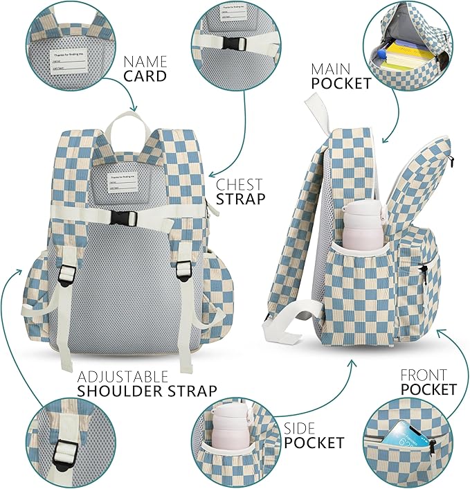 Corduroy Kids Backpack for Boys 6-10: Boys Backpacks for Elementary Kindergarten 15” H Fit Folder