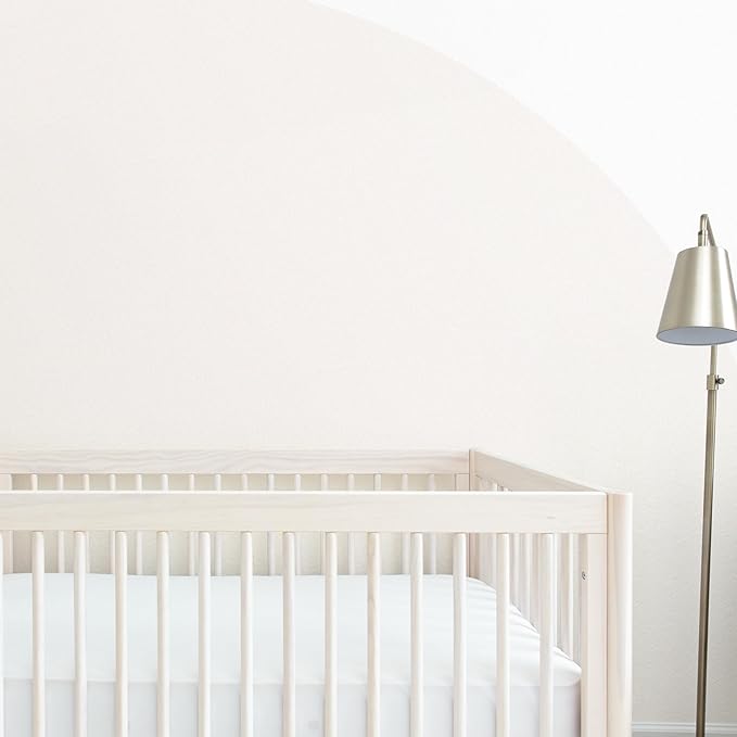 Makemake Organics GOTS Certified Organic Cotton Fitted Crib Sheet Soft Breathable (28"x52", Ivory)