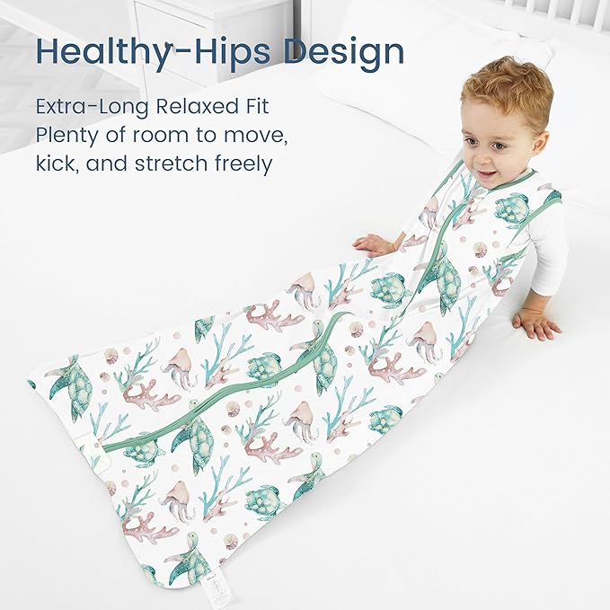 Toddler Sleep Sacks 2T-3T-4T, 0.5 TOG Light Summer Wearable Blankets, Extra Long XL Sleeping Bags, 2 Pack