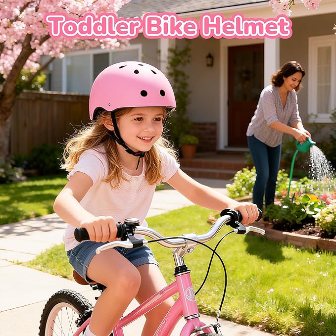 Kids Bike Helmet, Toddler Helmet for Youth Boys Girls Ages 3-14 Year Old, Adjustable Fit & Lightweight, Multi-Sport Safety for Skateboard Skating Bicycle Scooter Cycling