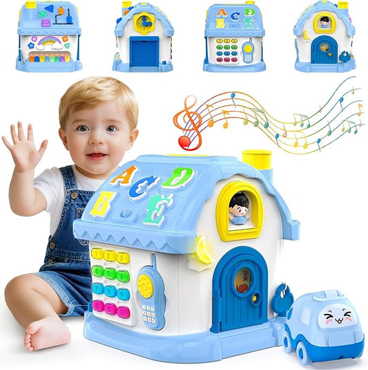Montessori Toys for 1 Year Old Boy Gifts, 12-in-1 Musical House Educational Baby Toddler Toy Age 1-2, First Birthday for Boy Girl 6-12 12-18 6-24 Months