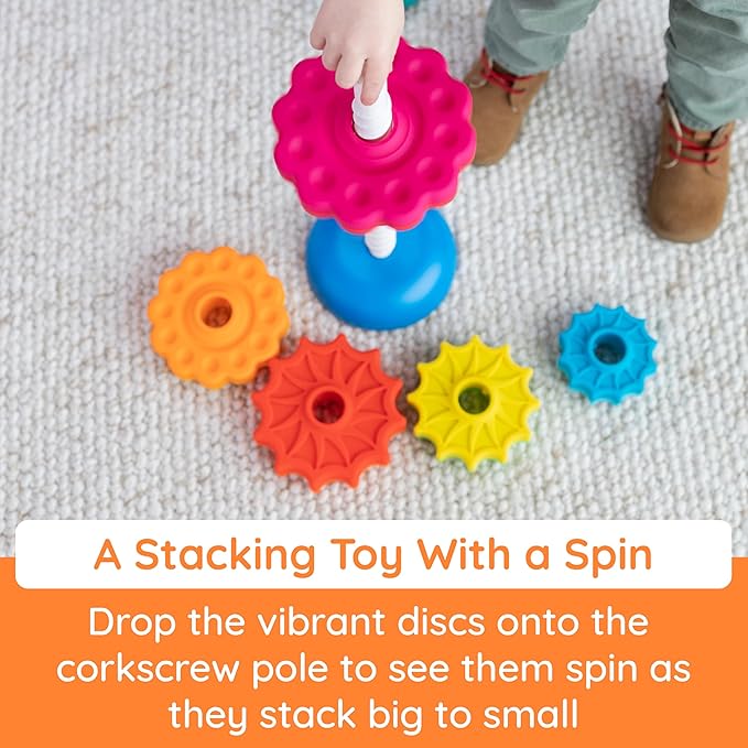 Sensory Stack & Sort Set SpinAgain & InnyBin Bundle, Baby and Toddler Toys