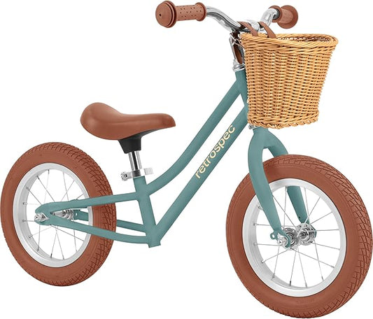 Retrospec Baby Beaumont Kids' Balance Bike for Toddlers, No Pedals, Cushioning Air Filled Tires for Boys and Girls Ages 18 Months - 3 Years, with Adjustable Seat Height