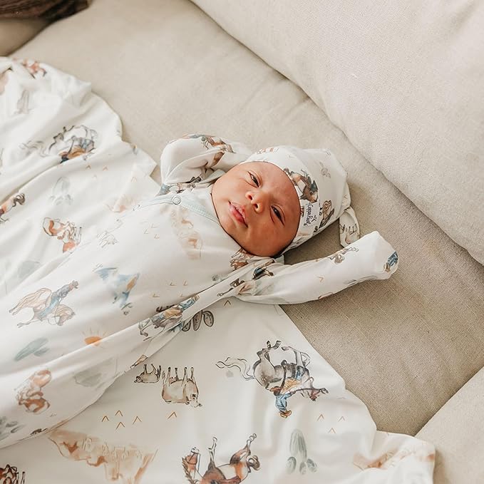 Copper Pearl Large Premium Knit Baby Swaddle Receiving Blanket Boone