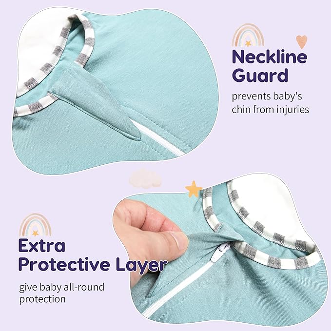 PuppyPaws Baby Sleep Sack, Transitional Swaddle, Swaddles for Newborns，1.0 Tog Sleep Sack 3-6 Months, Wearable Blanket Baby with 2-Way Zipper