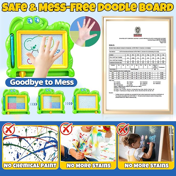 Hymaz 22 Pack Magnetic Drawing Board for Kids, Colorful Doodle Drawing Board for Toddlers 1-3, Erasable Doodle Sketch Tablet Writing Pad for Boys Girls Classroom Rewards Party Favors Easter Gifts
