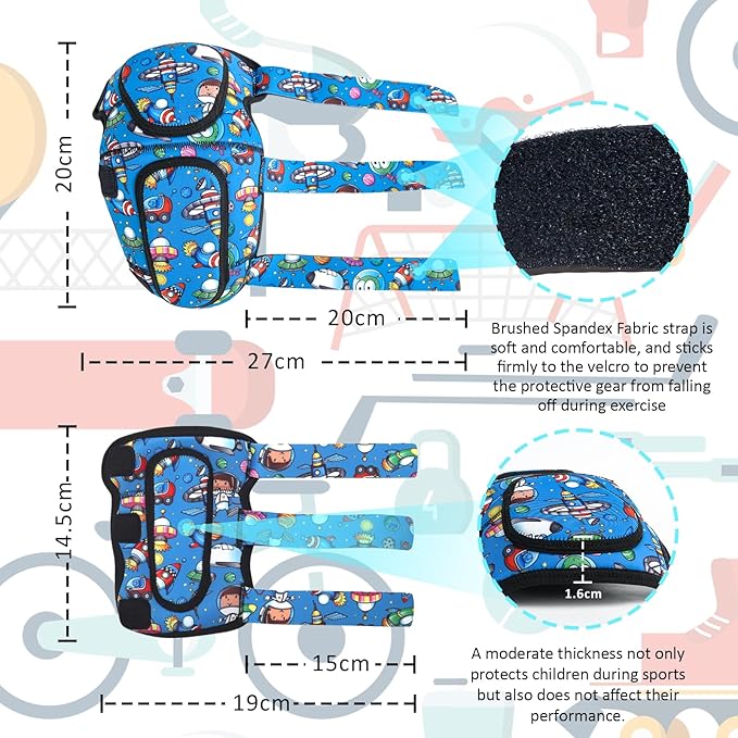 Kids Soft Knee and Elbow Pads, Children Protective Gear, Suitable for Boys and Girls Bike Ski Roller Skateboard