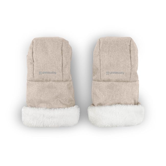 UPPAbaby CozyHandmuff - Easily Attaches to Stroller Handlebars - Ultra-Plush, Weather-Proof Hand Protection - Declan (Oat Mélange)