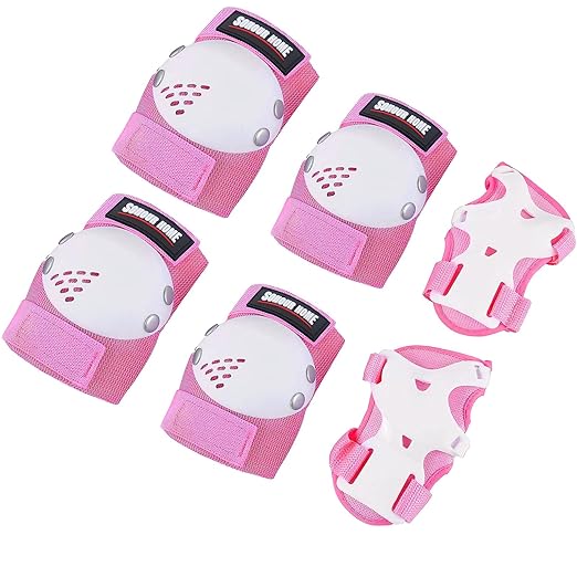 Kids/Youth Knee Pads Elbow Pads Wrist Guards 3 in1Protective Set, for 3-15 Years Child Roller Skates, Cycling, Inline Skating, Skateboard, BMX Bike, Balance Bike, Scooter Riding Sports