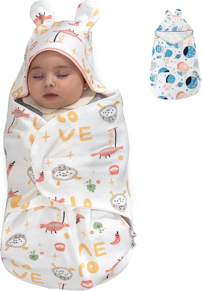 Sleep Sack 0-3 Months: 3-Way Adjustable Swaddles for Newborns, Baby Essentials, 100% Cotton Lining with Polyester Fabric, Perfect Newborn Swaddle Blanket for New Moms