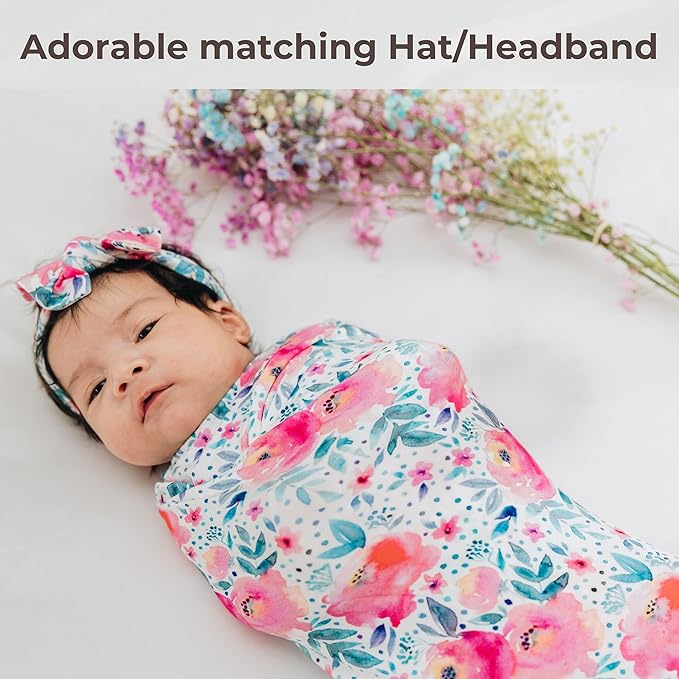Swaddles for Newborns Baby Blanket Set Ultra-Soft 95% Bamboo Viscose Baby Swaddle for 0-3 Months | Newborn Essentials Must Haves Bamboo Viscose Swaddle Blankets