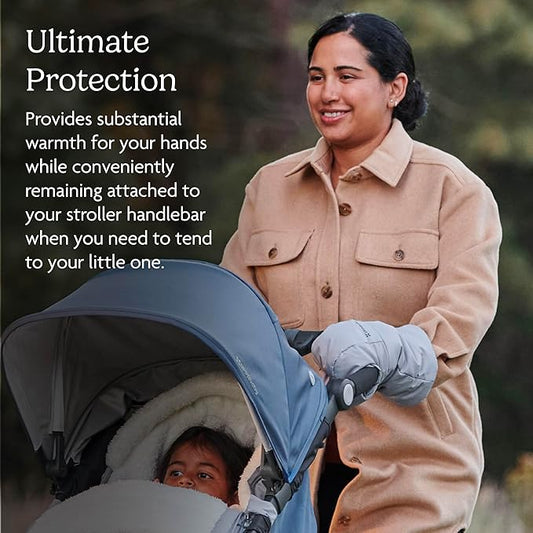 UPPAbaby CozyHandmuff - Easily Attaches to Stroller Handlebars - Ultra-Plush, Weather-Proof Hand Protection - Alice (Dusty Pink)