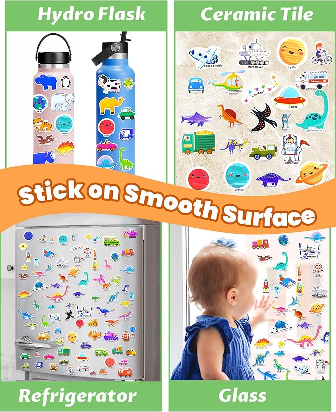 Walenced Reusable Sticker Book for Toddlers, Stickers for Kids, Toddler Sticker Book, Toddler Craft Activities, Toddler Travel Toys Ages 3 and Up Boy Girl Birthday Gifts