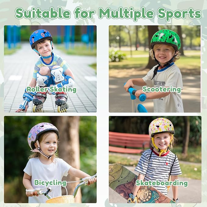 Toddler Bike Helmet with Gloves and Backpack Set, 3 Sizes for Baby Infant to Kids Ages 1-3 3-5 5-8+, Adjustable Boys Girls Bike Helmet for Bicycle/Scooter/Skateboard/Roller Skate