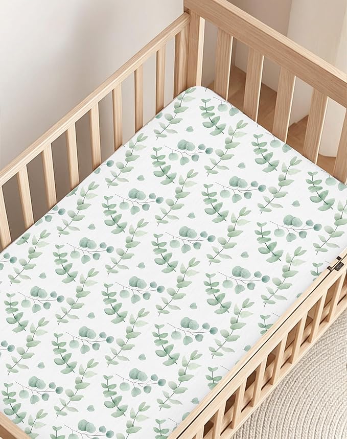 Crib Sheets for Boys and Girls, 2 Pack Fitted Baby Sheets for Standard Toddler Mattress 28" x 52", Soft Breathable Jersey Knit Baby Bedding (Cosmic Dinos)