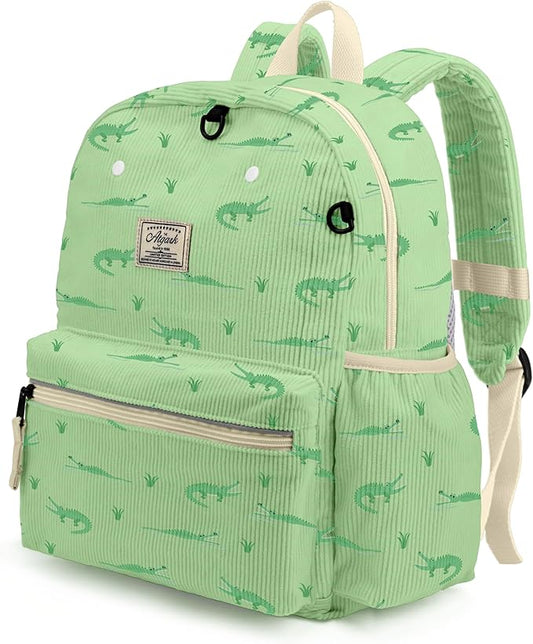 atgark Corduroy Toddler Backpack for Boys 2-5: Preschool Backpack for Boys