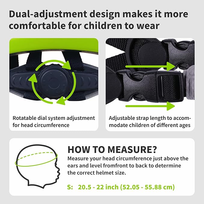 RoyalBaby Kids Helmet 0.47 lb Ultra-Lightweight & Adjustable for Ages 5-13 Years, Ideal for Cycling, Scooter, Balance Bike & More Sports, 4 Vibrant Colors Available