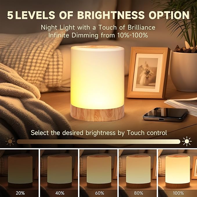 Yonito Night Light for Baby Nursery, 64 Colors Changing Touch Dimmable Night Lamp for Kids, Rechargeable Nursery Light with Timer, Portable Baby Night Light for Breastfeeding