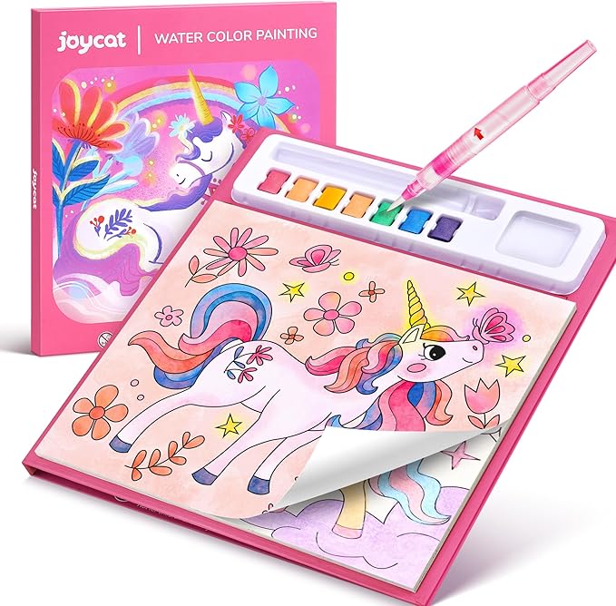 JoyCat Paint with Water Coloring Books for Toddlers, Watercolor Painting Sets for Kids Ages 3-5 4-8, Arts and Crafts Drawing Activities Toy Birthday Gift for Boys Girls (Magical Pony)