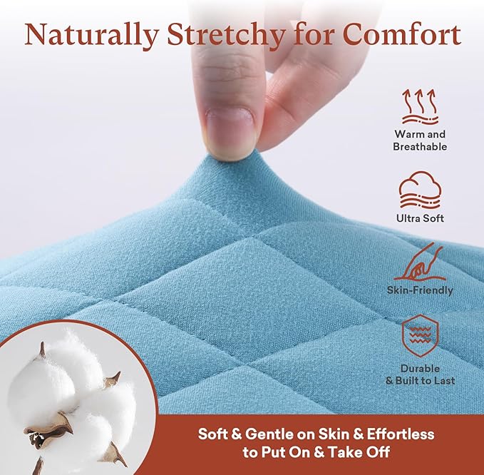 Quilted Crib Mattress Protector (2-Pack), Waterproof Toddler Mattress Pad Cover, Fits Standard Baby Crib Mattress 52x28''