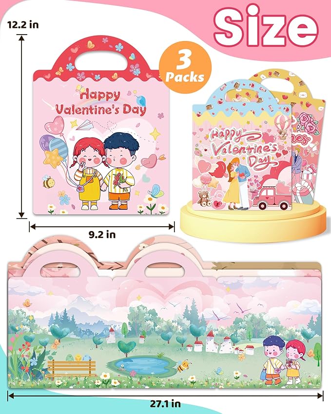 Walenced Reusable Sticker Book for Toddlers, Stickers for Kids, Toddler Sticker Book, Toddler Craft Activities, Toddler Travel Toys Ages 3 and Up Boy Girl Birthday Gifts - Valentines
