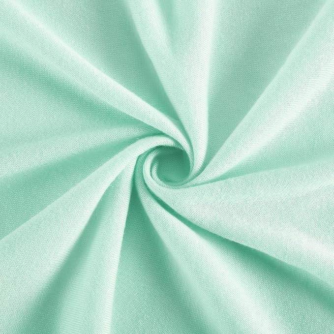 TILLYOU Baby Bassinet Sheets for Girls Boys, Fit for Hourglass Oval Rectangle Bassinet Mattress Sheets, 33”X16”, 2 Pack Gray and Green